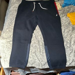 Navy blue red white size XL sweatpants